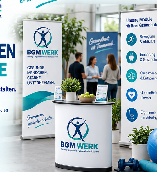 BGM WERK Gesundheitstag mit verschiedenen Gesundheitsmodulen